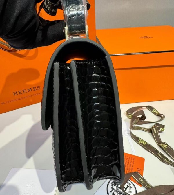 Hermes Constance 23 Pattern Crocodile Black For Women, Women’s Handbags, Shoulder Bag 9in/23cm - Image 8