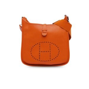 Hermes Evelyne III 29 Bag Orange With Silver-Toned Hardware For Women, Women’s Shoulder And Crossbody Bags 11.4in/29cm H056277CC9J