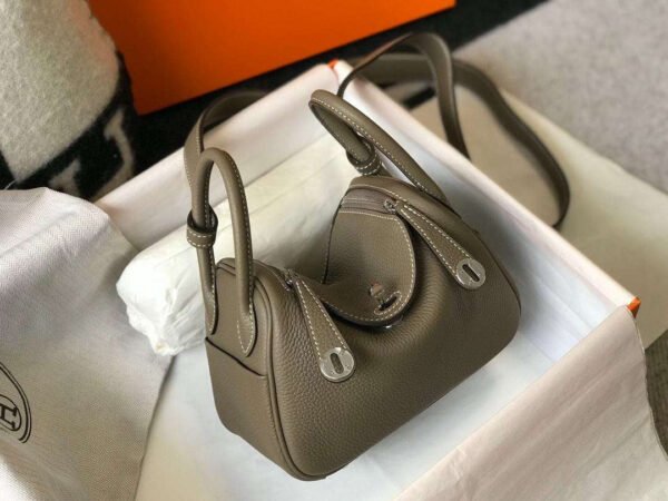 Hermes Lindy Mini Bag Brown For Women, Women’s Handbags, Shoulder And Crossbody Bags 7.5in/19cm - Image 9