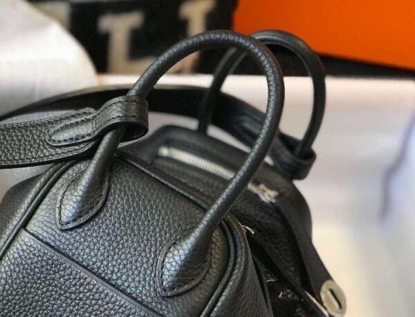 Hermes Lindy Mini Black For Women 19cm / 7.4in - Image 8