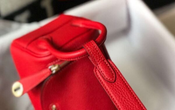 Hermes Lindy Mini Red For Women 19cm / 7.4in - Image 6