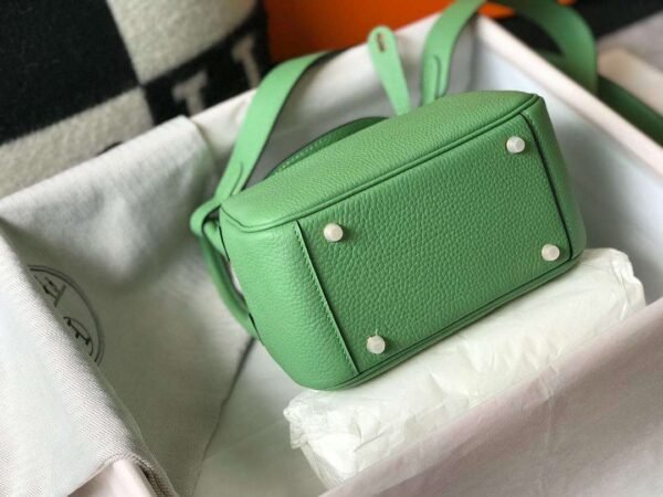 Hermes Lindy Mini Green For Women 19cm / 7.4in - Image 10