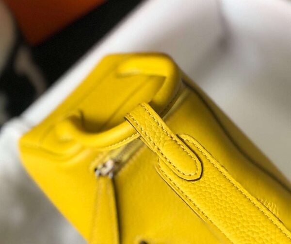 Hermes Lindy Mini Yellow For Women 19cm / 7.4in - Image 13