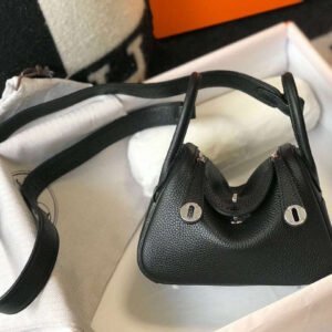 Hermes Lindy Mini Black For Women 19cm / 7.4in