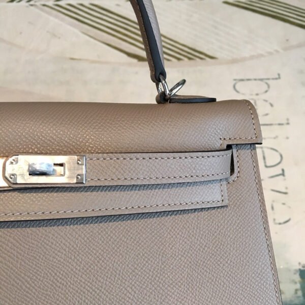 Hermes Kelly 25 Sellier Epsom Gris Asphalt Bag For Women Silver Toned Hardware, Women’s Handbags, Shoulder Bags 10in/25cm - Image 5