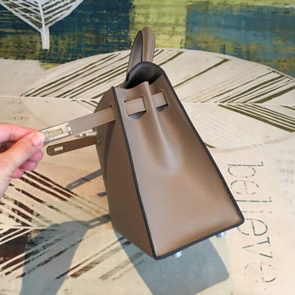 Hermes Kelly 25 Sellier Epsom Gris Asphalt Bag For Women Silver Toned Hardware, Women’s Handbags, Shoulder Bags 10in/25cm - Image 2