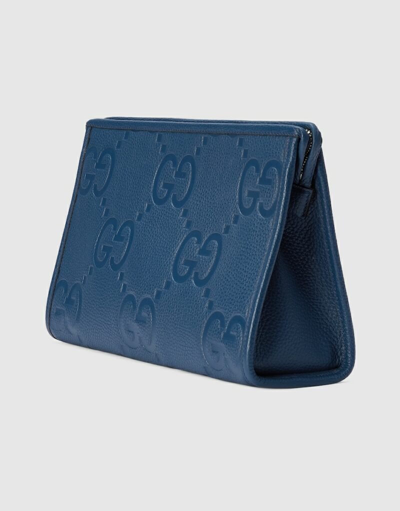 Gucci Jumbo GG Pouch Blue 11.2 In/ 28.5 Cm 739490 - Image 2