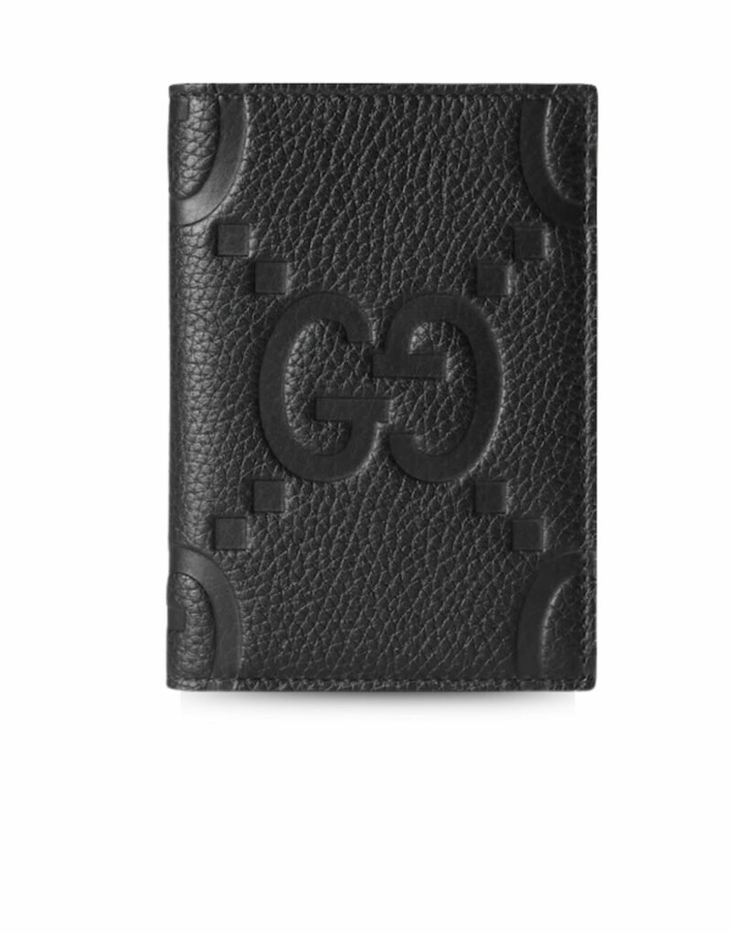 Gucci Jumbo Gg Passport Case Black 7.5in/19cm