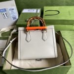 Gucci Diana Medium Tote Bag White For Women 11in/27cm GG