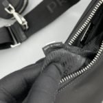 Prada System Nappa Patchwork Shoulder Bag Black For Women, Women's Bags 9.4in/24cm