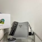 Prada Mini Shoulder Bag Grey For Women, Women's Bags 7.9in/20cm