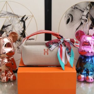 Hermes Bride A Brac Case Grey Bag For Women, Women’s Handbags, Shoulder Bags 9.8in/25cm