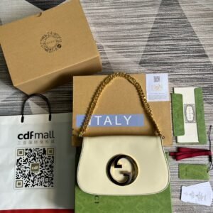 Gucci Blondie Shoulder Bag White For Women, Women's Bags 11in/28cm