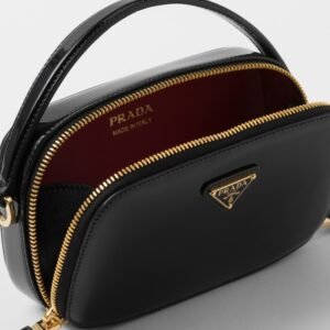 Prada Odette Patent Leather Mini-Bag Black For Women 6.8 Inches / 17.5 Cm