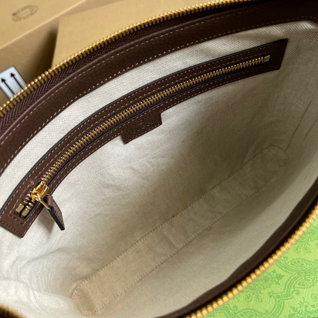 Gucci Jumbo GG Messenger Bag Camel And Ebony Jumbo GG Canvas For Women 9.6in/24.5cm - Image 8