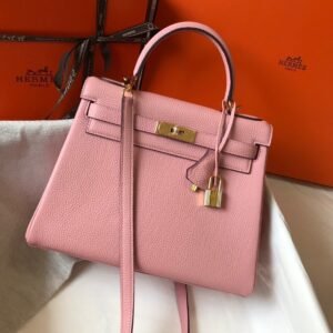Hermes Kelly 28cm Bubblegum Pink Togo Bag For Women, Women’s Handbags, Shoulder Bags 11in/28cm