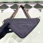 Prada Saffiano Triangle Bag Black For Women, Women's Bags 11in/28cm
