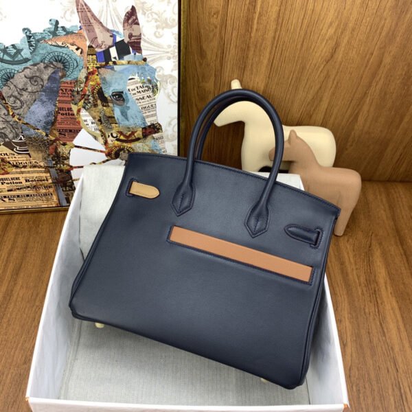 Hermes Birkin Colormatic Bag 30 Navy Blue, Gold Toned Hardware Bag For Women, Women’s Handbags, Shoulder Bags 11.8in/30cm - Image 3
