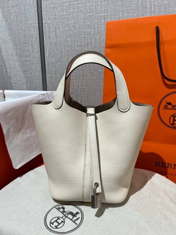 Hermes Picotin Lock 18 White Bag For Women, Women’s Handbags 7.1in/18cm - Image 5