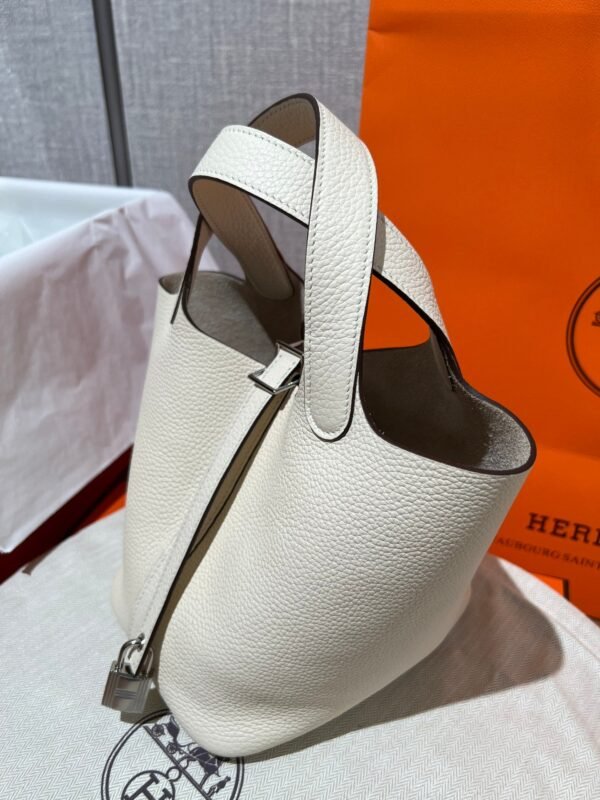 Hermes Picotin Lock 18 White Bag For Women, Women’s Handbags 7.1in/18cm - Image 2