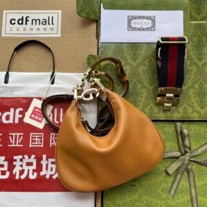 Gucci Atache Small Shoulder Bag Brown For Women, Women's Bags 9in/23cm GG