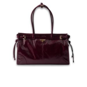 Prada Bonnie Large Handbag Bag Burgundy 38cm/15in - 1BA433_2CYR_F0LV7_V_MOO - Vipfasbags