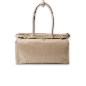 Prada Bonnie Large Handbag Bag Travertine 38cm/15in