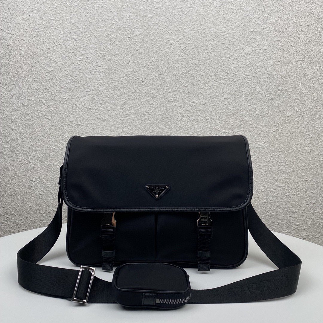 Prada Saffiano Shoulder Bag Black For Women 12.6 in / 32 cm - Image 2