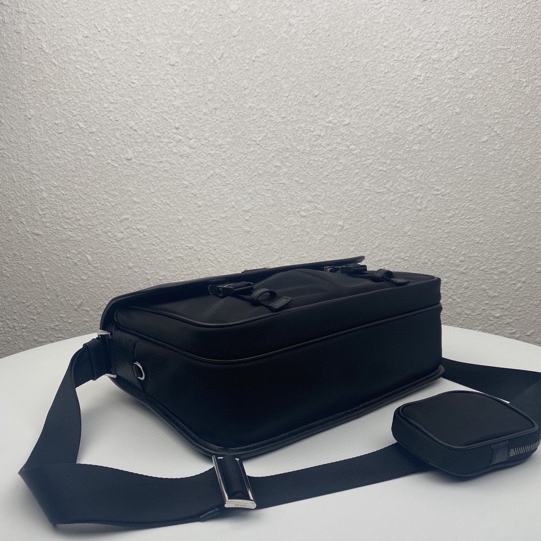 Prada Saffiano Shoulder Bag Black For Women 12.6 in / 32 cm - Image 5